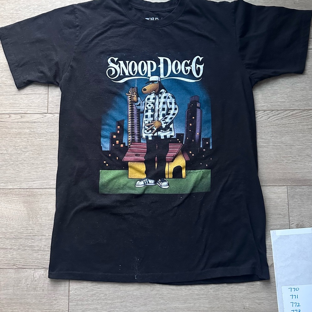 Joe Cool Snoop Dog‎ Black Graphic Tee Size Large